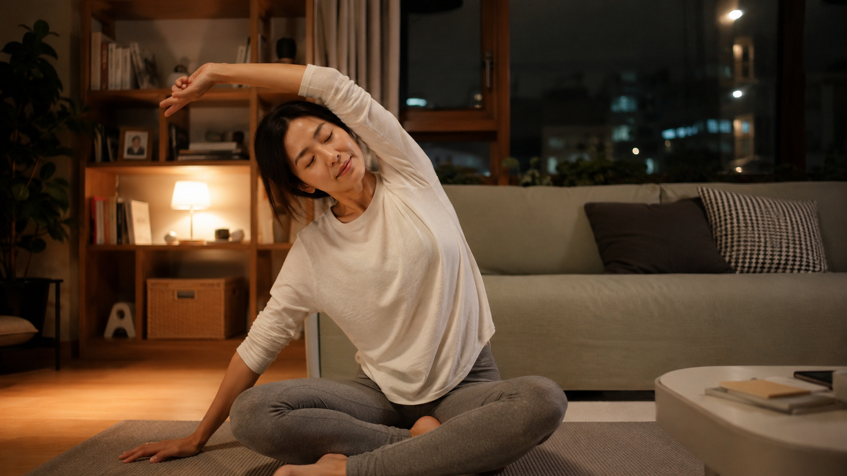 저녁에 피로를 풀어주는 5분 스트레칭 루틴