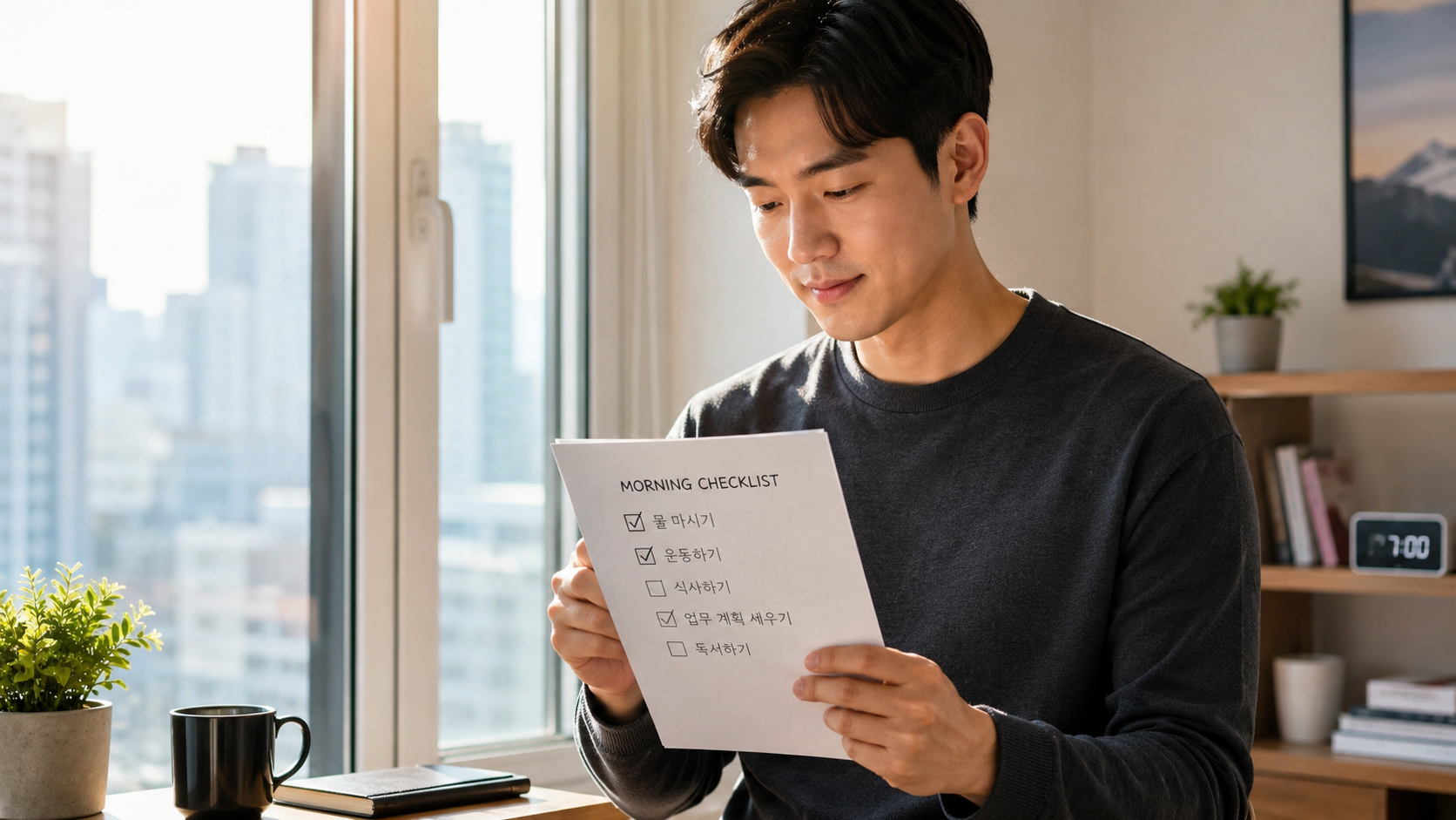 집중력 향상을 위한 오전 루틴 체크리스트