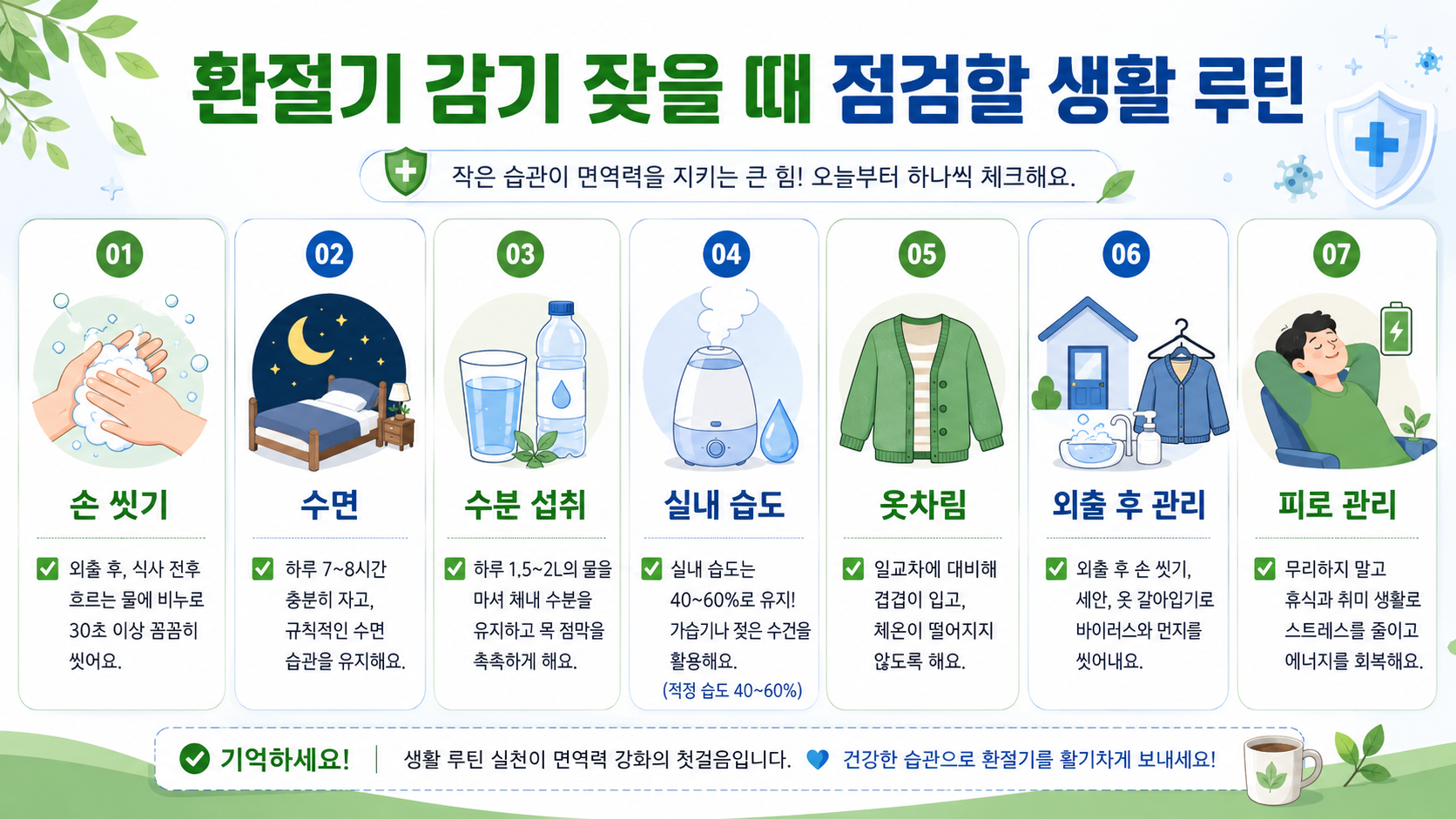 실내 습도를 점검하는 모습